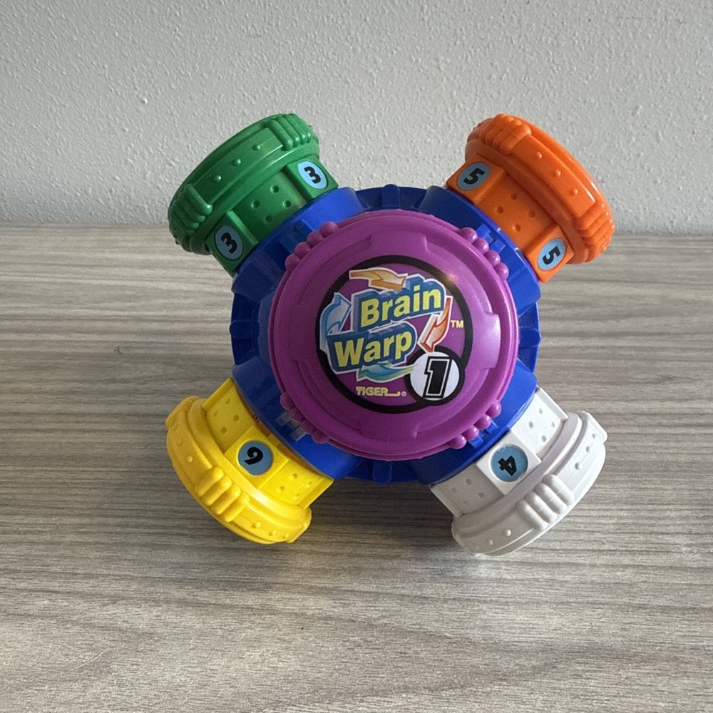 VTG 1996 Tiger Electronics Brain Warp 1 Handheld Electronic Memory Game READ